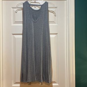 Small Juniors Gray short dress mid-calf Made in USA Bamboo/Spandex